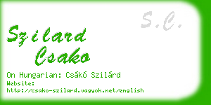 szilard csako business card